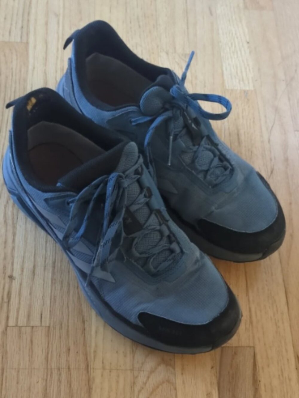 adidas Men's Slate Blue Athletic Sneakers with Black Toe